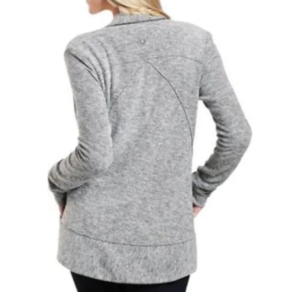 Kuhl Nova Gray Wool Blend Open Front Wrap Cardigan - Picture 2 of 10